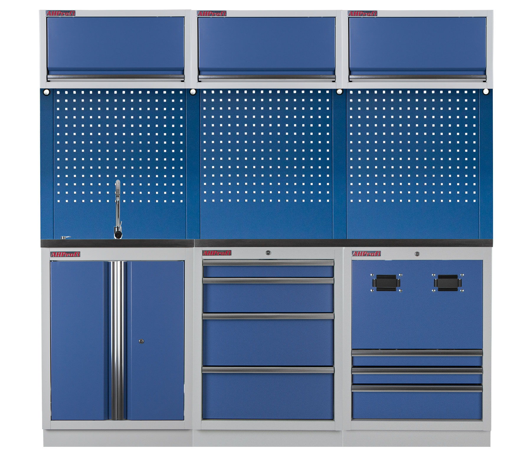 E-shop Zostava PROFI BLUE dielenského nábytku 2040 x 495 x 2000 mm - MTGS1300NA