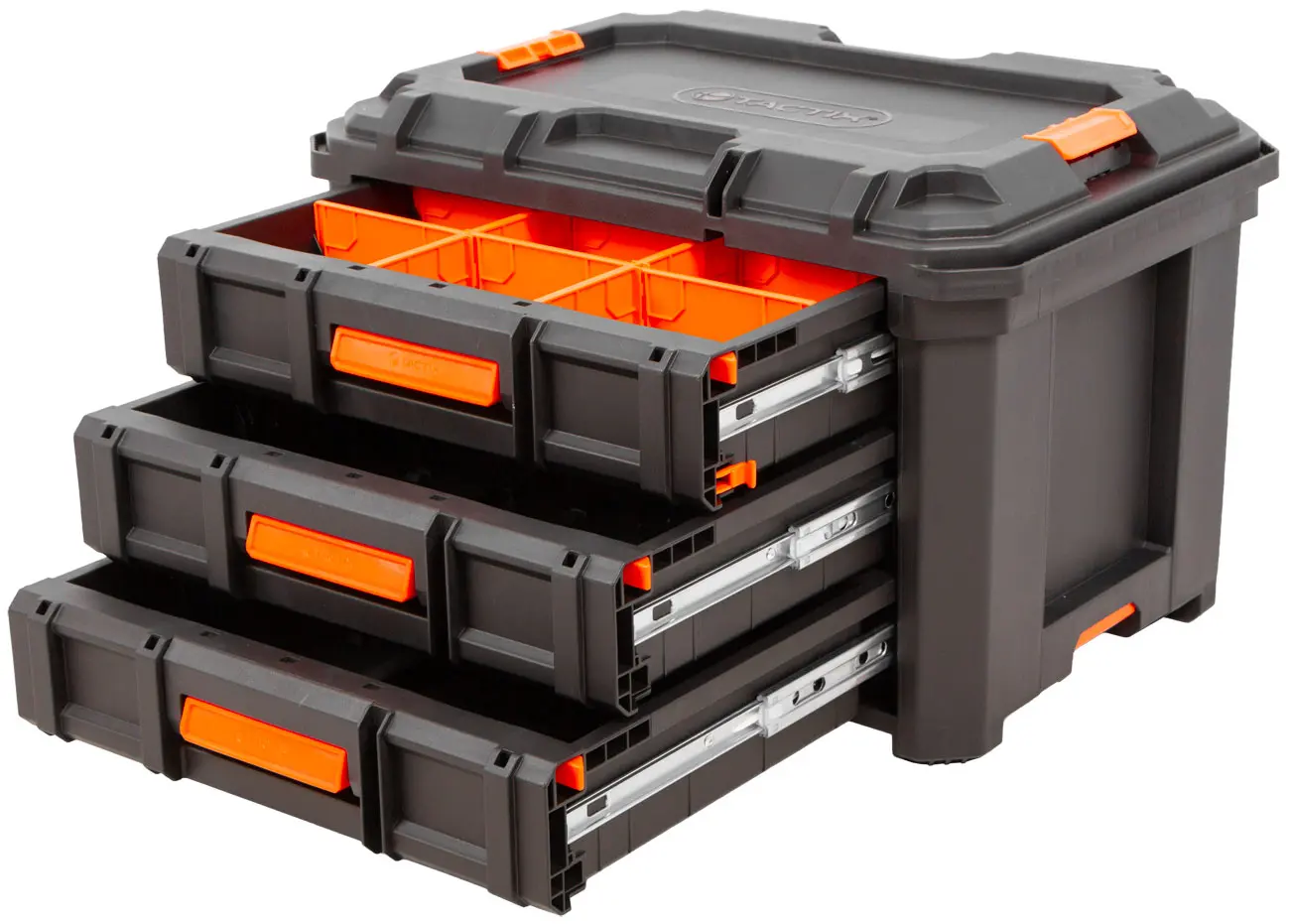 Vodotesný plastový box na náradie TACTIX - TC320423 Vodotesný plastový box na náradie TACTIX LOAD UP, 3 zásuvky - TC320423