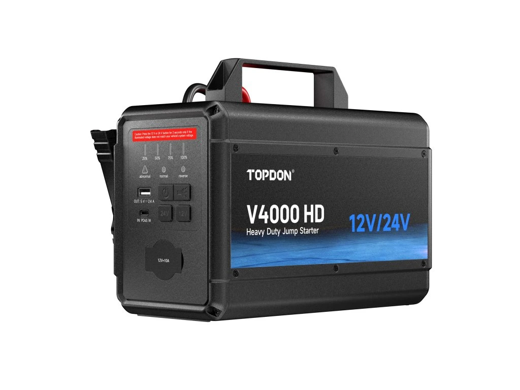 Fotografia produktu: TOPDON Car Jump Starter V4000 HD pre 12V a 24V vozidlá