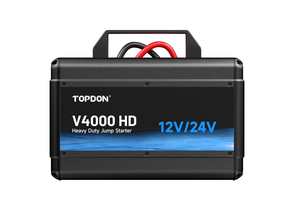 TOPDON Car Jump Starter V4000 HD – štartér 12 V a 24 V TOPDON Car Jump Starter V4000 HD – hlavný pohľad na štartovací zdroj