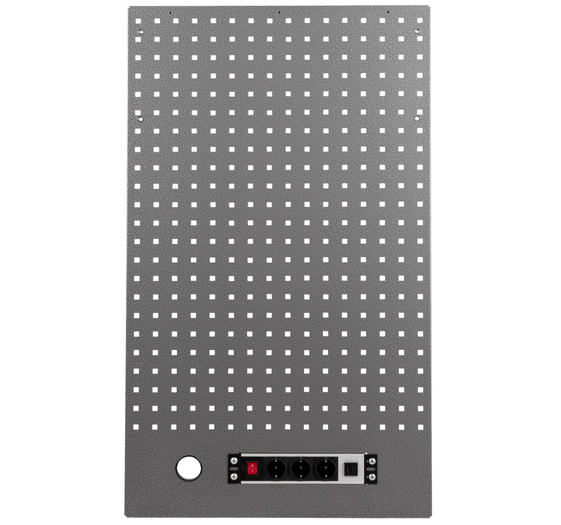 E-shop Dierovaná závesná doska s el. zásuvkou 614,5x1052x24 mm PROFI - WGB1324K