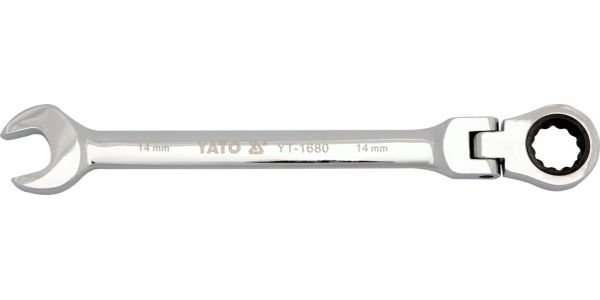 E-shop Kľúč očkoplochý račňový 12 mm s kĺbom - YT-1678