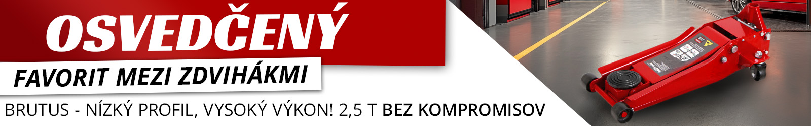 Pojazdný nízkoprofilový zdvihák BRUTUS, 2,5 t Pojazdný nízkoprofilový zdvihák BRUTUS, 2,5 t - AH8300