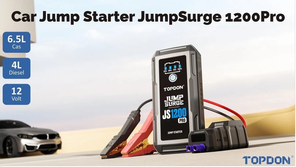 TOPDON Car Jump Starter JumpSurge 1200 PRO, 1 800 A TOPDON Car Jump Starter JumpSurge 1200 PRO, 1 800 A
