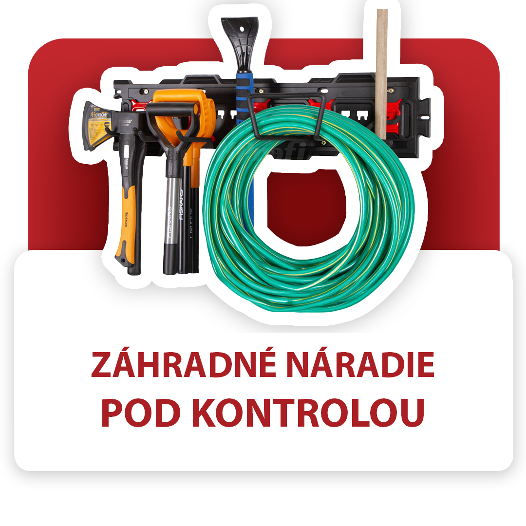 Držiak pre záhradné náradie