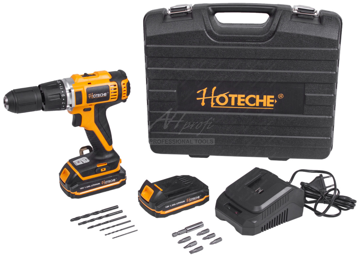 AKU vrtačka s příklepem, 1-13mm, 18V, 45Nm - HTP800105